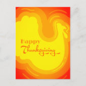 Leuke Happy Thanksgiving met Turkije Vorm Feestdagenkaart (Voorkant)