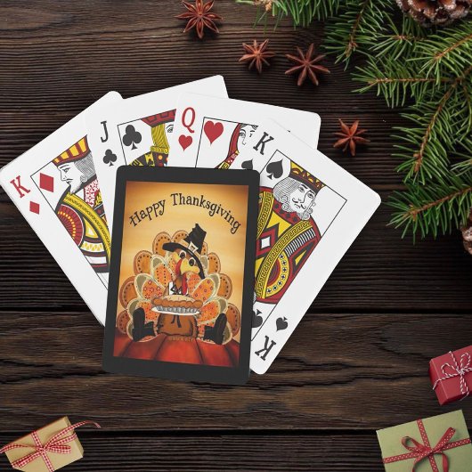 Leuke Happy Thanksgiving Turkije Leuke Inspirativi Pokerkaarten