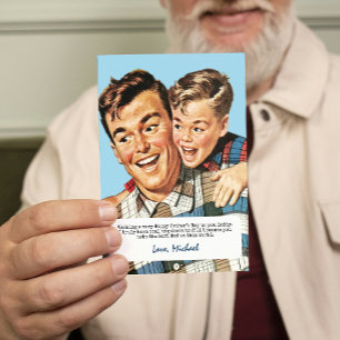 Leuke  Happy Vaderdag van Son Groet Feestdagenkaart