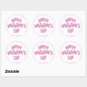 Leuke Happy Valentines Day gespeld in koekjes Ronde Sticker (Vel)