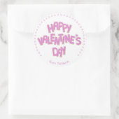 Leuke Happy Valentines Day gespeld in koekjes Ronde Sticker (Tas)