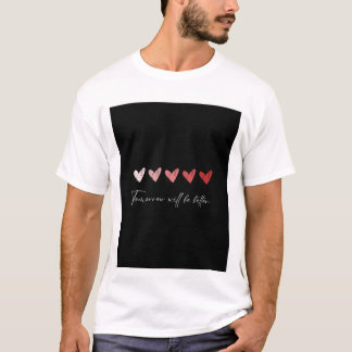 Leuke hart ontwerp t-shirt