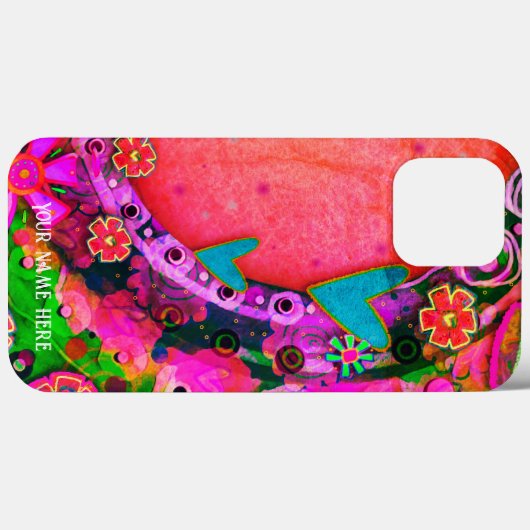  Leuke Harten Bloemen Inspirivity Gepersonaliseerd Case-Mate iPhone Case (Achterkant (horizontaal))