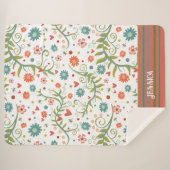 Leuke harten Bloemen Inspirivity Sherpa Deken (Voorkant (horizontaal))