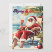 Leuke Hawaii Beach Kerstfoto Feestdagenkaart (Voorkant)