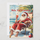 Leuke Hawaii Mele Kalikimaka Kerstfoto Feestdagenkaart (Voorkant)
