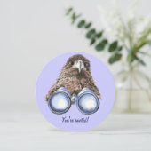 Leuke Hawk Bird kijken Verjaardag Uitnodigen Kaart (Staand voorkant)