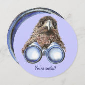 Leuke Hawk Bird kijken Verjaardag Uitnodigen Kaart (Voorkant / Achterkant)