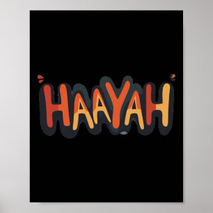 Leuke hayah titel Cry kostuum voor karate liefhebb Poster