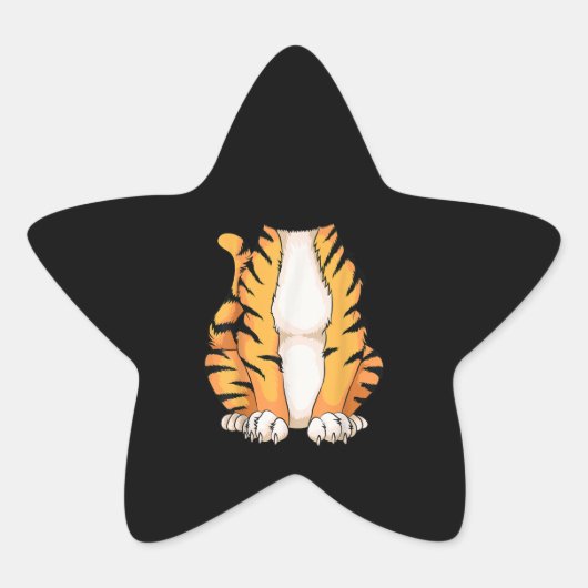 Leuke Headless Tiger kostuum Halloween Funny Anima Ster Sticker (Voorkant)