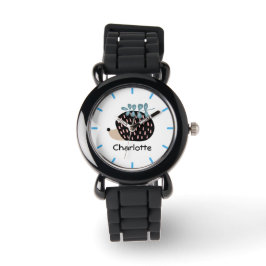 Leuke Hedgehog aangepaste naam gepersonaliseerde K Horloge