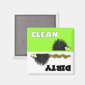 Leuke Hedgehog Clean / Vuile Vaatwasser Magnet (Voorkant / Achterkant)