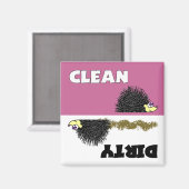 Leuke Hedgehog Clean / Vuile Vaatwasser Magnet (Voorkant / Achterkant)
