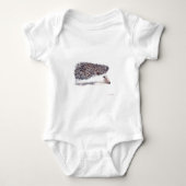 Leuke Hedgehog dier wilde dieren bos waterverf Romper (Voorkant)