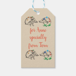 Leuke Hedgehogs Custom Gift Label Cadeaulabel
