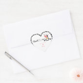 Leuke Heilige Koe Meisje Grappig Roze Baby Eerste Hart Sticker (Envelop)