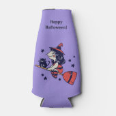 Leuke Heks aangepaste naam Halloween fles koeler (Voorkant)