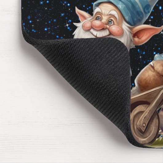 Leuke heks en gelukkig gnome mousepad muismat (Hoek)