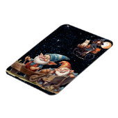 Leuke heks en gelukkige kabouters flexibele foto m magneet (Linkerzijde)