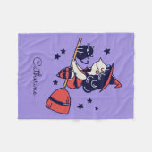 Leuke Heks Halloween aangepaste naam fleece dekens (Voorkant (Horizontaal))