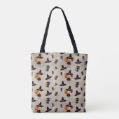 Leuke heks Halloween canvas tas (Achterkant)