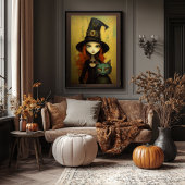 Leuke heks Halloween Poster