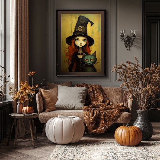 Leuke heks Halloween Poster