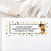 Leuke heks Halloween retour adres envelop labels (Insitu)