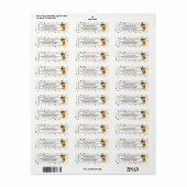 Leuke heks Halloween retour adres envelop labels (Full Sheet)