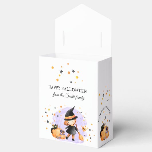 Leuke heks Kinder Halloween Tent Favor Box Bedankdoosjes (Geopend)