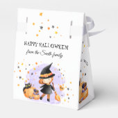 Leuke heks Kinder Halloween Tent Favor Box Bedankdoosjes (Achterkant)