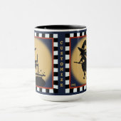 Leuke heks silhouetten Halloween Mok (Midden)