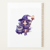 Leuke heks & uil ontwerp - Schattige Halloween sti Planner (Achterkant)