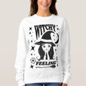 Leuke heks Witchy Gevoel Grappig Halloween Trui (Voorkant)