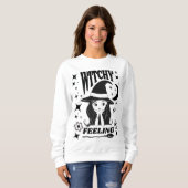 Leuke heks Witchy Gevoel Grappig Halloween Trui (Voorkant volledig)