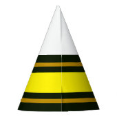 Leuke Helder Geel Bruin Kamp Groene Racing Stripes Feesthoedjes (Achterkant)