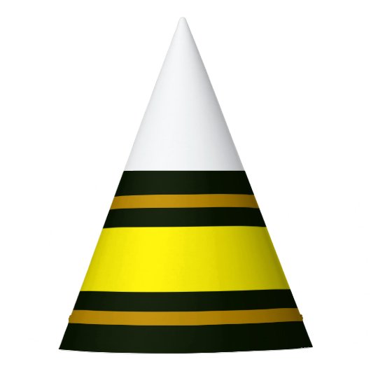 Leuke Helder Geel Bruin Kamp Groene Racing Stripes Feesthoedjes (Voorkant)