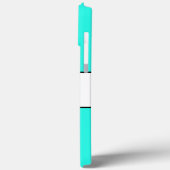 Leuke helder retro aqua mint witte strepen zwem te Case-Mate iPhone case (Achterkant / Links)
