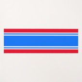 Leuke Helder Rood Wit Blauw Moderne Racing Stripes Yogamat (Voorkant (horizontaal))