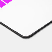 Leuke helder roze betegelde art deco golven witte  bureaumat (Hoek)