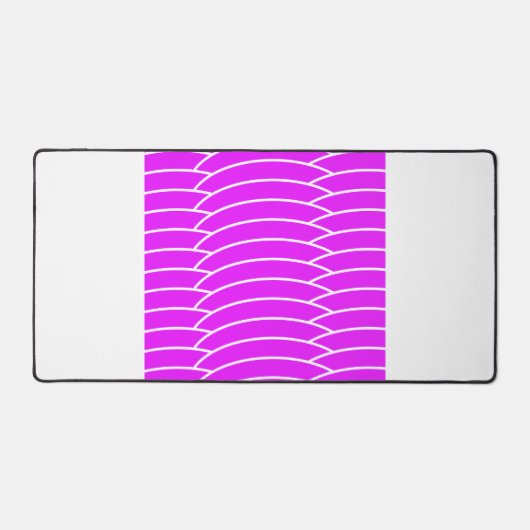 Leuke helder roze betegelde art deco golven witte  bureaumat (Voorkant)