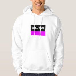 Leuke helder roze zwarte kleur blok pickleball tek hoodie