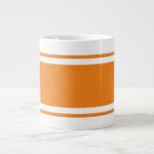 Leuke Helder Sinaasappel Witte Vakantie Racing Str Grote Koffiekop (Voorkant)