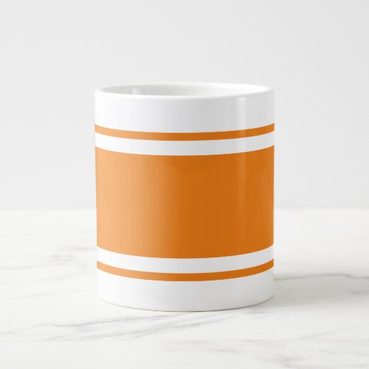 Leuke Helder Sinaasappel Witte Vakantie Racing Str Grote Koffiekop (Voorkant)