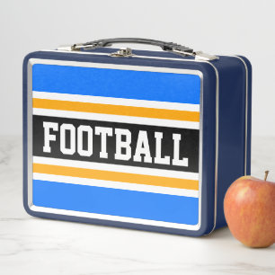 Leuke Helderblauw Zwart Geel FOOTBALL Strepen