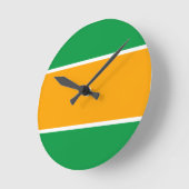 Leuke Heldere Brede Gouden Geel Wit Groene Strepen Ronde Klok (Hoek)