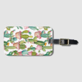 Leuke heldere cactussen bagagelabel (Voorkant (horizontaal))