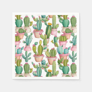 Leuke heldere cactussen servet