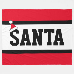 Leuke Heldere Kerstmis Rode Witte Strepen SANTA Te Fleece Deken
