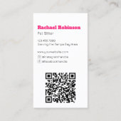 Leuke Heldere Kleurrijke Hond Custom Pet Sitter Visitekaartje (Achterkant)